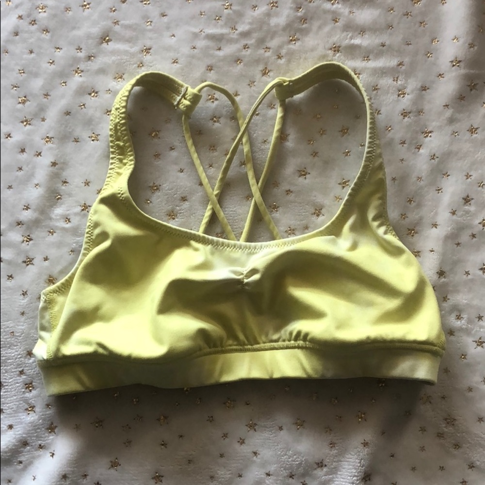Yellow TieDye Aerie sports bra